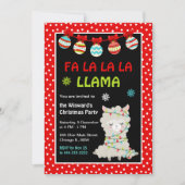 Llama Holiday Christmas Party Kaart (Voorkant)
