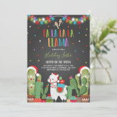 Llama Holiday Party Nodig Llama kerstfeest uit Kaart (Staand voorkant)