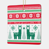 Llama Holiday Ugly Sweater Keramisch Ornament (Links)