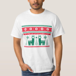 llama Holiday Ugly Sweater T-Shirt