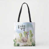 Llama hou van je tote bag (Voorkant)