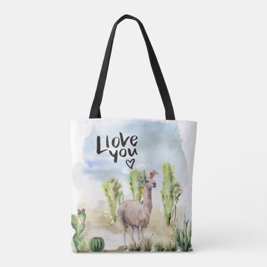 Llama hou van je tote bag (Achterkant)