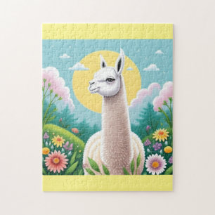 Llama in de tuin legpuzzel