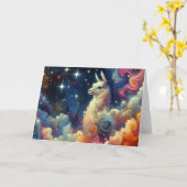 Llama in de wolken kaart (Gele Bloem)