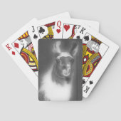 Llama in het Boerderij van het zwart-wit Pokerkaarten (Achterkant)