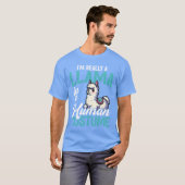 Llama in mensenkostuum Grappige vrienden T-shirt (Voorkant volledig)
