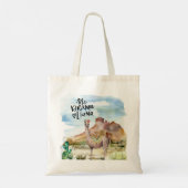 Llama in woestijn tote bag (Achterkant)