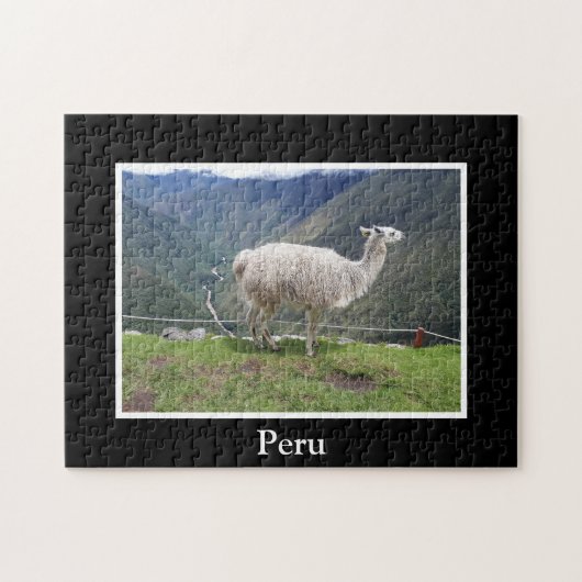 Llama Inca Trail Cusco Peru Andes Mountains Inka Legpuzzel (Horizontaal)