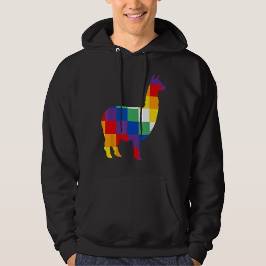 Llama Inca Wipala Native Cultuur Ontwerp Hoodie (Voorkant)
