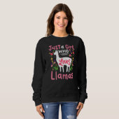 Llama is gewoon een meisje dat van Llamas Llama ho Trui (Voorkant volledig)