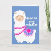 Llama is je Valentijn Pun Feestdagen Kaart (Voorkant)