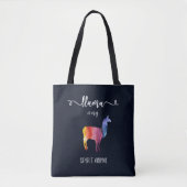 Llama is mijn geestesdier. Funny Cute Waterverf Tote Bag (Voorkant)