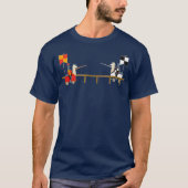 Llama Jousting Grappige middeleeuwse ridder Lance T-shirt (Voorkant)