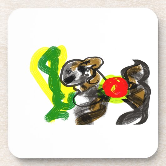 Llama Joy cute Bier Onderzetter (Voorkant)