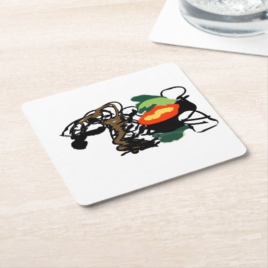 Llama joy kartonnen onderzetters (Schuin)