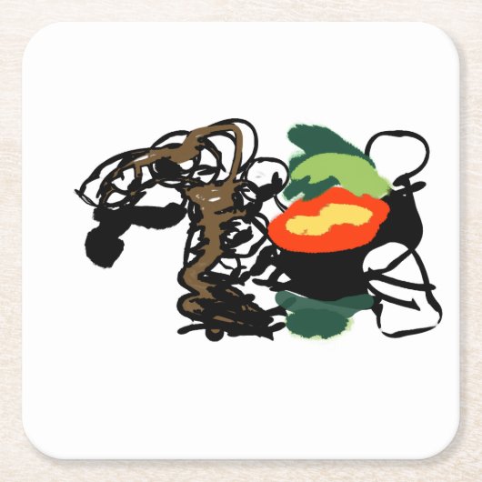 Llama joy kartonnen onderzetters (Voorkant)