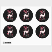Llama Just a Girl Llamas Ronde Sticker (Vel)