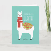Llama Kerst Vakantie Kaart (Voorkant)