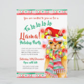 Llama Kerstfeest Kaart (Staand voorkant)