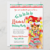 Llama Kerstfeest Kaart (Voorkant)