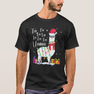 Llama-kerstfeestzater Fa La La La Lama Funny X-Mas T-shirt