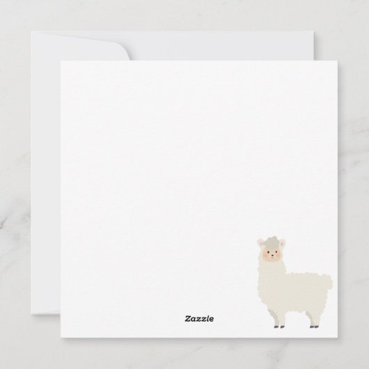 Llama Kerstkaart (Achterkant)