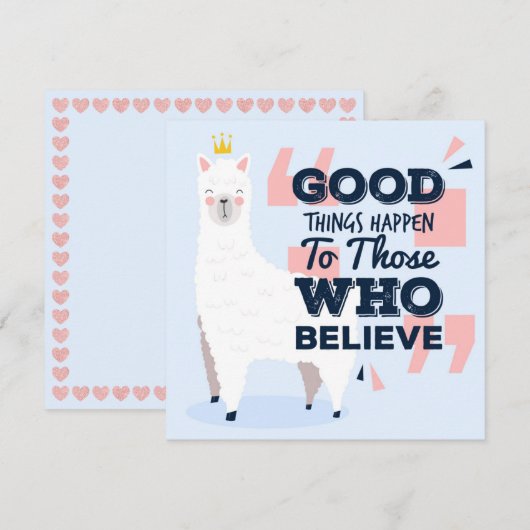 Llama Kerstkaart (Voorkant / Achterkant)