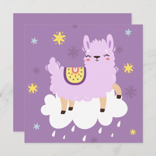 Llama Kerstkaart (Voorkant / Achterkant)