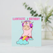 Llama Kerstkaart (Staand voorkant)