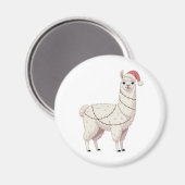 Llama Kerstlichten Robuuste Dierenliefhebber Alpac Magneet (Voorkant / Achterkant)