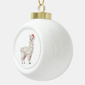 Llama Kerstlichtjes Robuuste Dierenliefhebber Alpa Keramische Bal Ornament (Rechts)