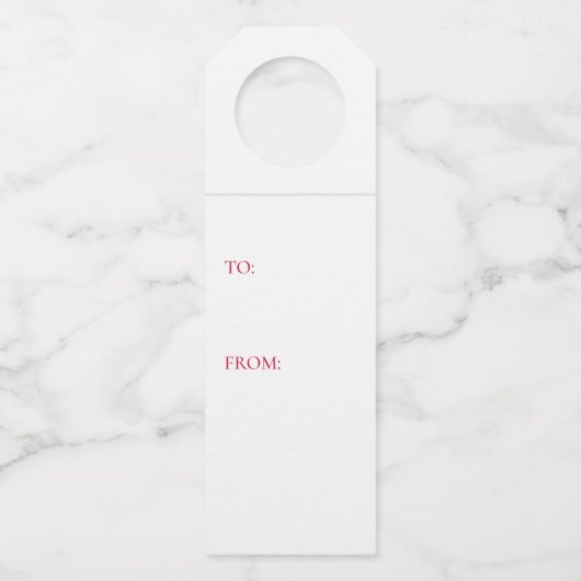 Llama Kerstmis Bauble Holiday Bottle Hanger Label (Achterkant)