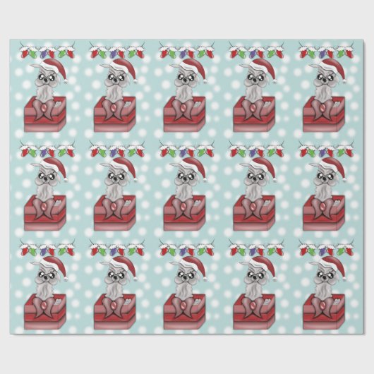 Llama Kerstmis Cadeaupapier (Vlak)