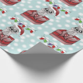 Llama Kerstmis Cadeaupapier (Hoek)