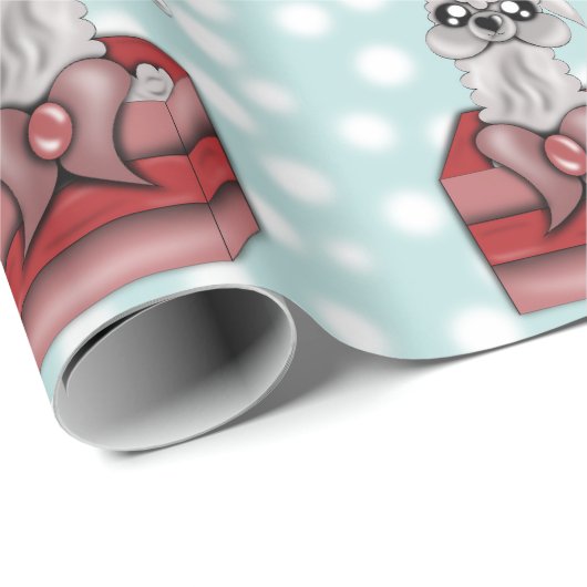 Llama Kerstmis Cadeaupapier (Rol Hoek)