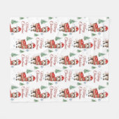 Llama Kerstmis Fleece Deken (Voorkant (Horizontaal))