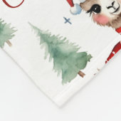 Llama Kerstmis Fleece Deken (Hoek)