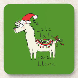 Llama Kerstmis Kinder Cute Funny Bier Onderzetter