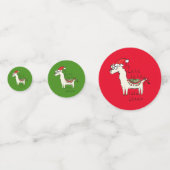 Llama Kerstmis Kinder Cute Funny Confetti (Achterkanten)