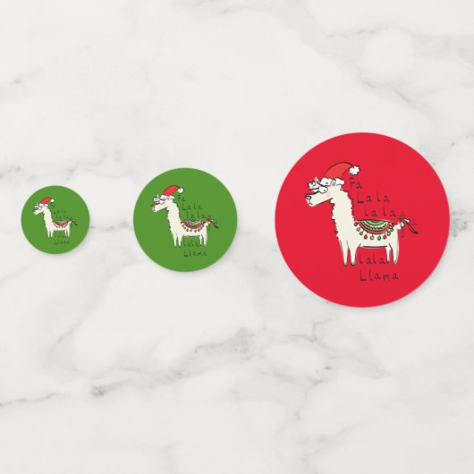 Llama Kerstmis Kinder Cute Funny Confetti (Achterkanten)