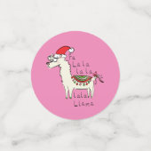 Llama Kerstmis Kinder Cute Funny Confetti (Kleine voorkant)