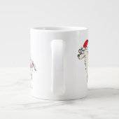 Llama Kerstmis Kinder Cute Funny Grote Koffiekop (Achterkant)