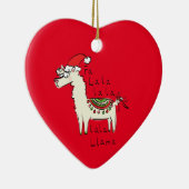Llama Kerstmis Kinder Cute Funny Keramisch Ornament (Rechts)