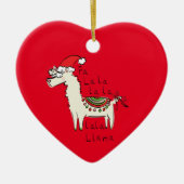 Llama Kerstmis Kinder Cute Funny Keramisch Ornament (Voorkant)