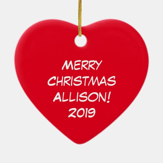 Llama Kerstmis Kinder Cute Funny Keramisch Ornament (Achterkant)