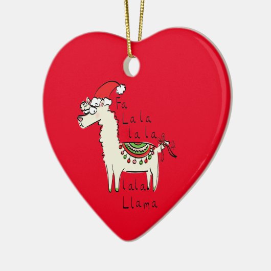 Llama Kerstmis Kinder Cute Funny Keramisch Ornament (Links)