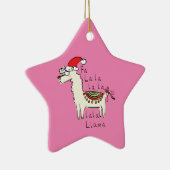 Llama Kerstmis Kinder Cute Funny Keramisch Ornament (Rechts)