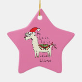 Llama Kerstmis Kinder Cute Funny Keramisch Ornament (Voorkant)