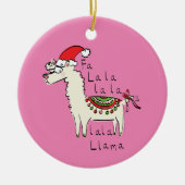 Llama Kerstmis Kinder Cute Funny Keramisch Ornament (Voorkant)