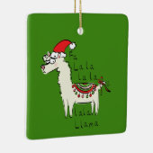 Llama Kerstmis Kinder Cute Funny Keramisch Ornament (Rechts)